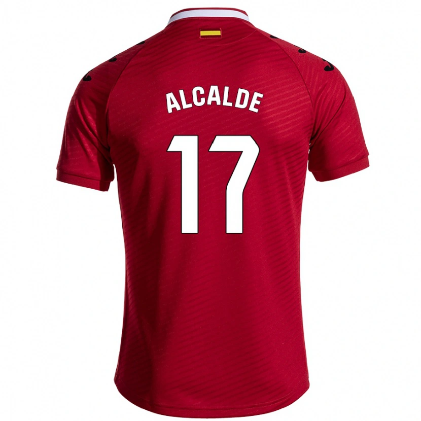 Danxen Niño Camiseta Jacobo Alcalde #17 Rojo Oscuro 2ª Equipación 2024/25 La Camisa