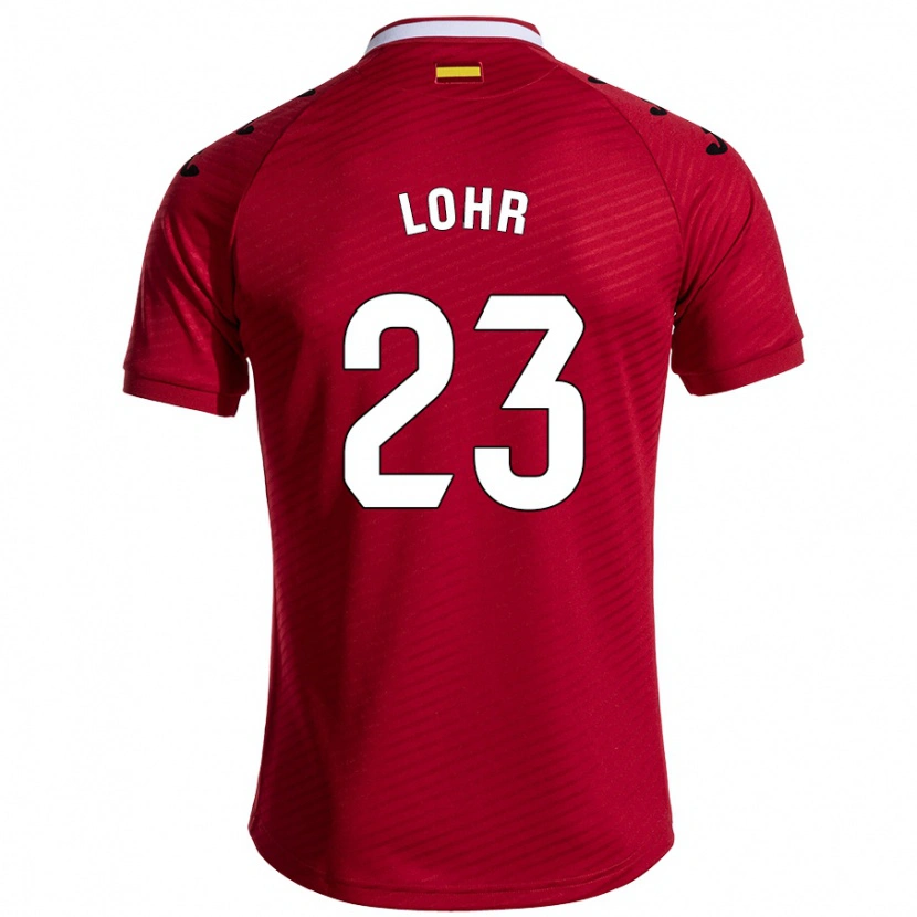 Danxen Niño Camiseta Luca Lohr #23 Rojo Oscuro 2ª Equipación 2024/25 La Camisa