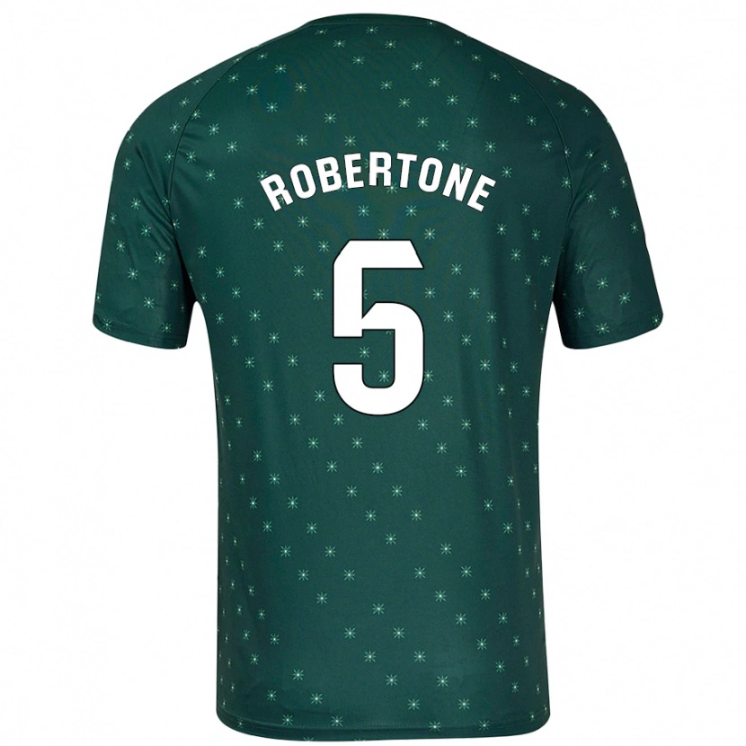 Danxen Niño Camiseta Lucas Robertone #5 Verde Oscuro 2ª Equipación 2024/25 La Camisa