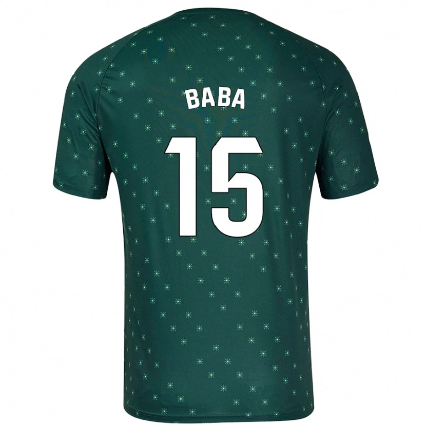 Danxen Niño Camiseta Iddrisu Baba #15 Verde Oscuro 2ª Equipación 2024/25 La Camisa