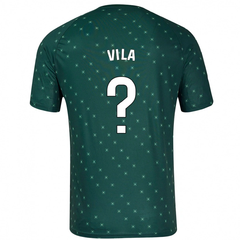 Danxen Niño Camiseta Nacho Vila #0 Verde Oscuro 2ª Equipación 2024/25 La Camisa