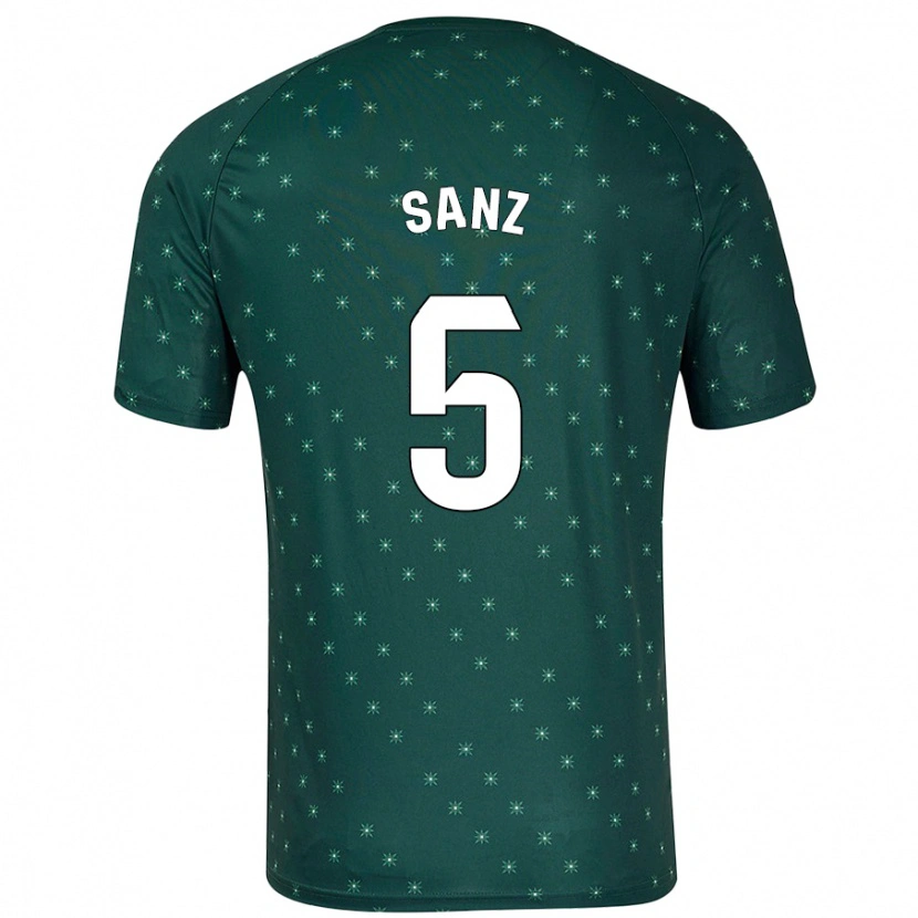 Danxen Niño Camiseta Paco Sanz #5 Verde Oscuro 2ª Equipación 2024/25 La Camisa