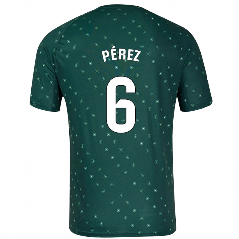 Danxen Niño Camiseta René Pérez #6 Verde Oscuro 2ª Equipación 2024/25 La Camisa