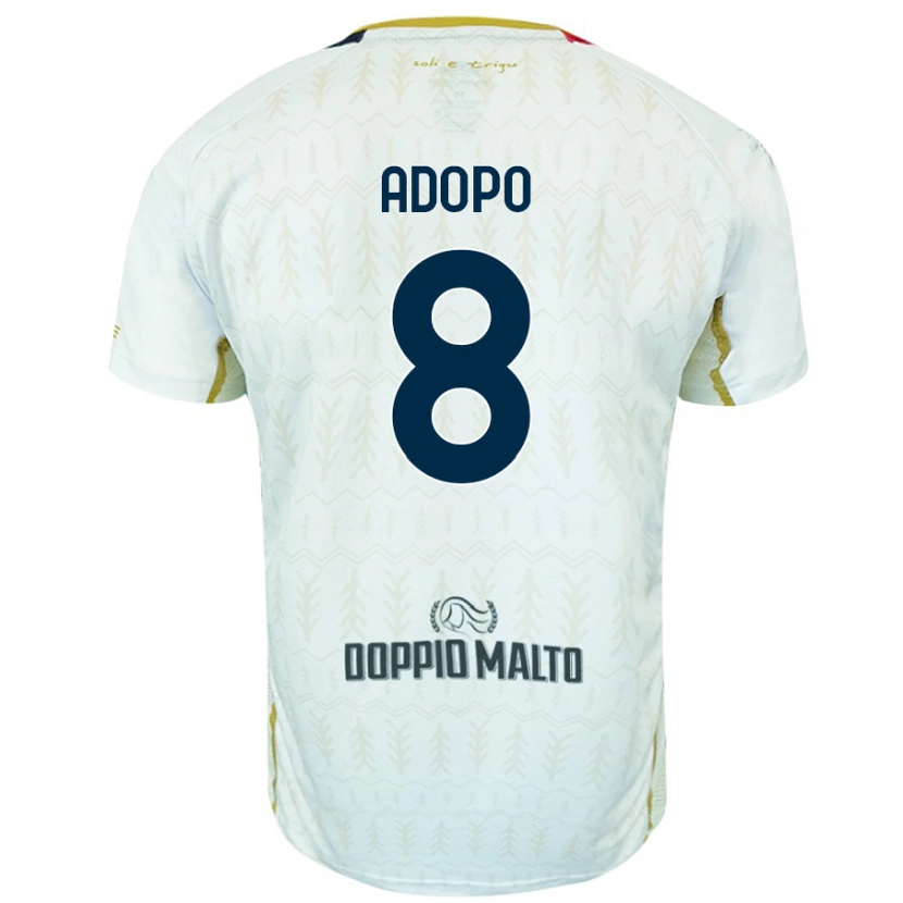 Danxen Niño Camiseta Michel Adopo #8 Blanco 2ª Equipación 2024/25 La Camisa