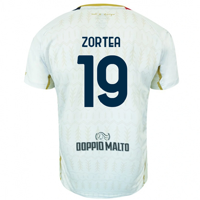 Danxen Niño Camiseta Nadir Zortea #19 Blanco 2ª Equipación 2024/25 La Camisa