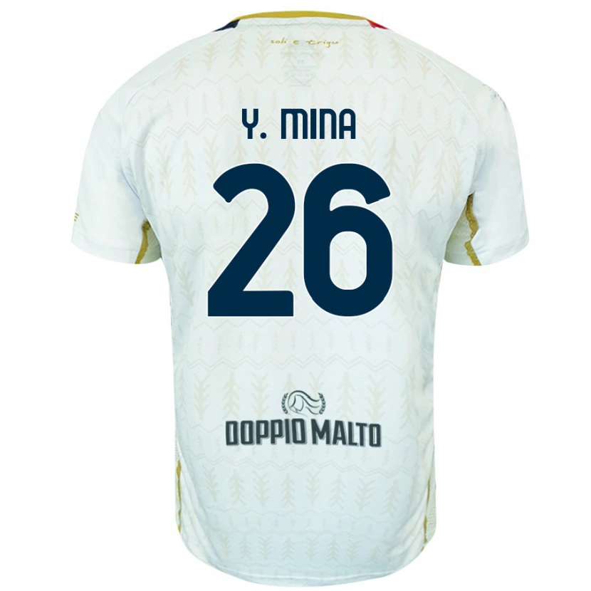 Danxen Niño Camiseta Yerry Mina #26 Blanco 2ª Equipación 2024/25 La Camisa