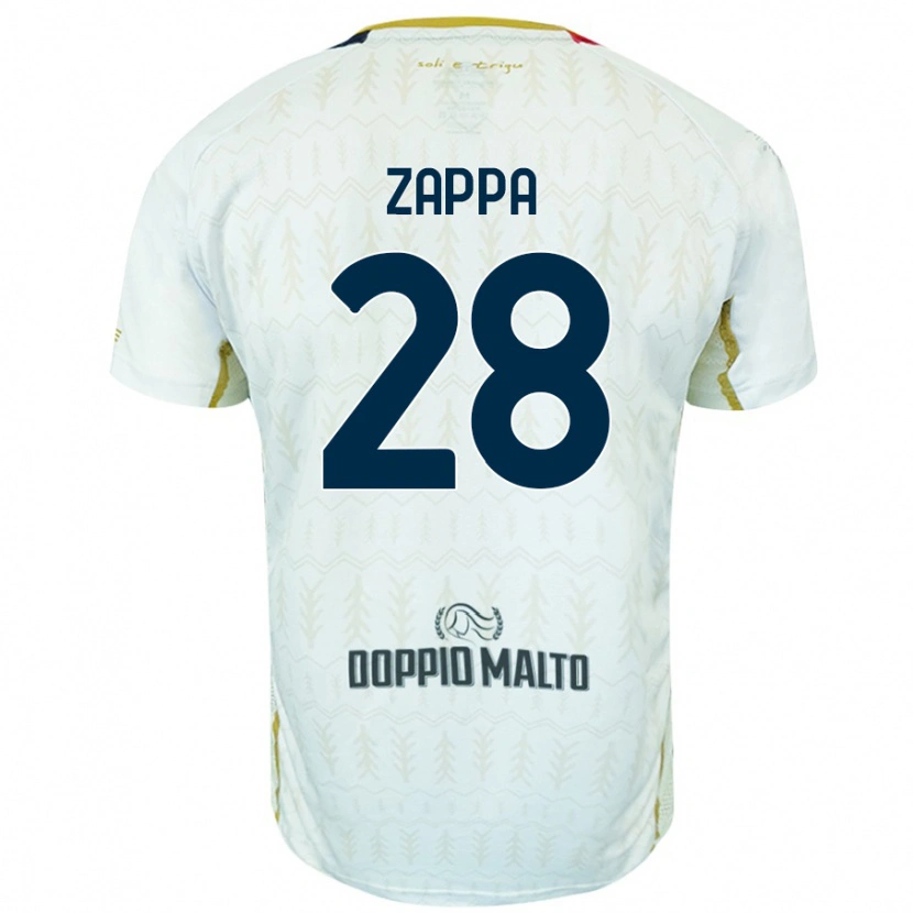 Danxen Niño Camiseta Gabriele Zappa #28 Blanco 2ª Equipación 2024/25 La Camisa