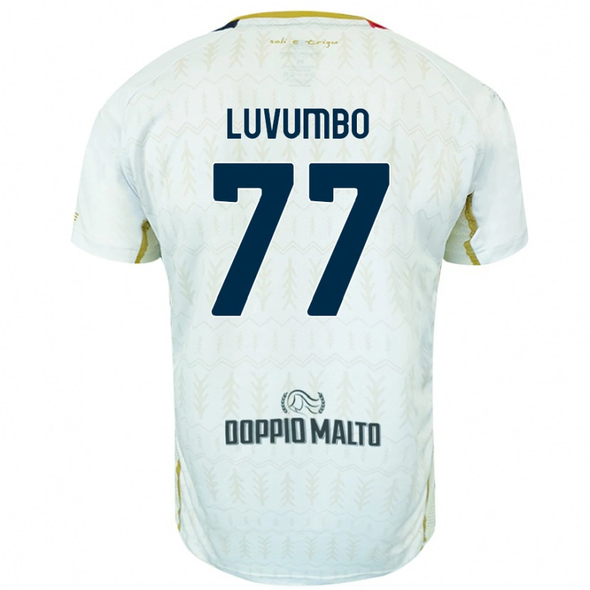 Danxen Niño Camiseta Zito Luvumbo #77 Blanco 2ª Equipación 2024/25 La Camisa