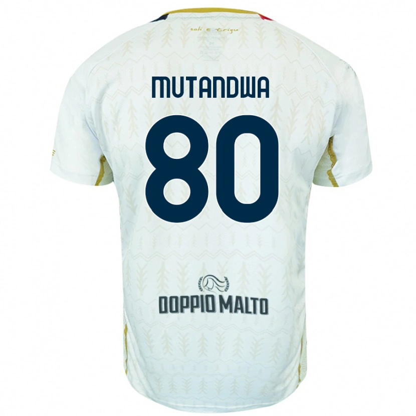 Danxen Niño Camiseta Kingstone Mutandwa #80 Blanco 2ª Equipación 2024/25 La Camisa