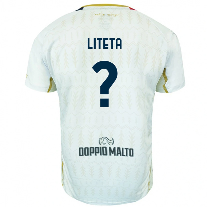 Danxen Niño Camiseta Joseph Liteta #0 Blanco 2ª Equipación 2024/25 La Camisa