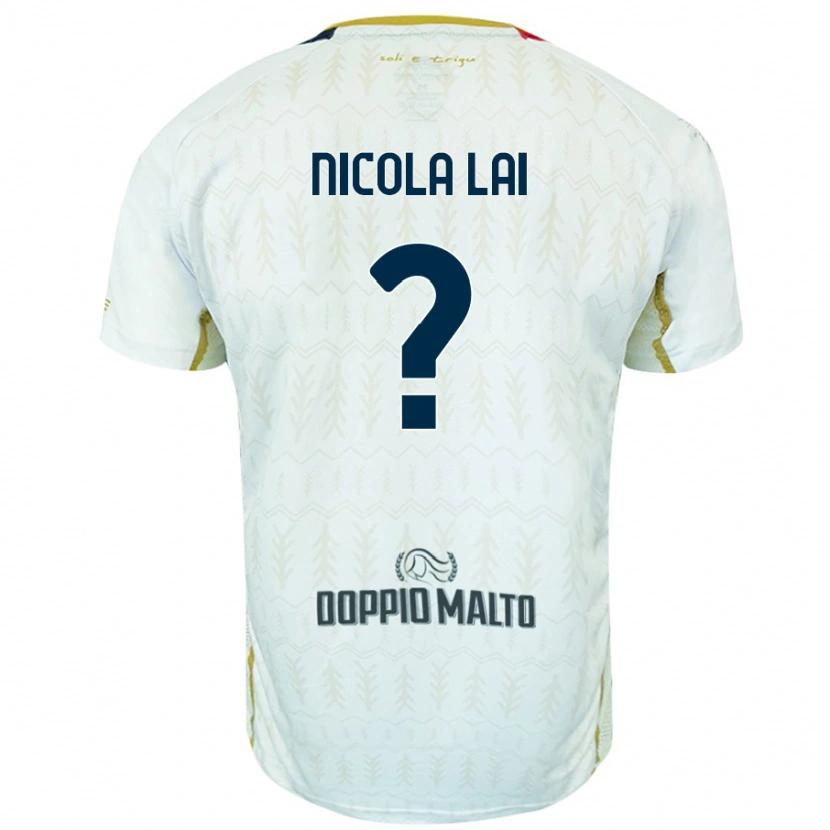 Danxen Niño Camiseta Nicola Lai #0 Blanco 2ª Equipación 2024/25 La Camisa