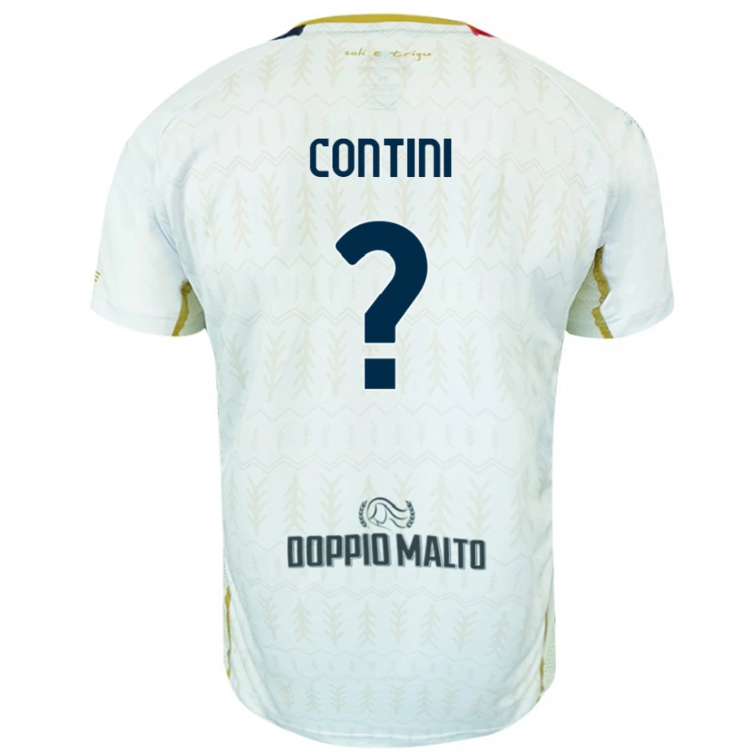 Danxen Niño Camiseta Federico Contini #0 Blanco 2ª Equipación 2024/25 La Camisa