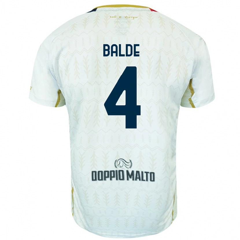 Danxen Niño Camiseta Mamadou Balde #4 Blanco 2ª Equipación 2024/25 La Camisa