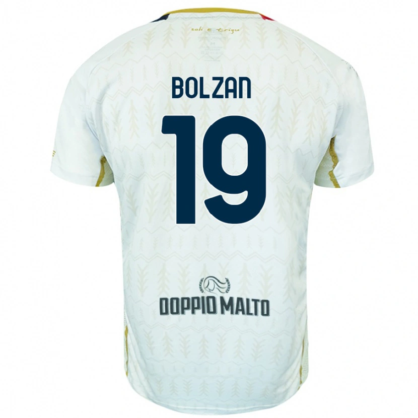 Danxen Niño Camiseta Alessandro Bolzan #19 Blanco 2ª Equipación 2024/25 La Camisa