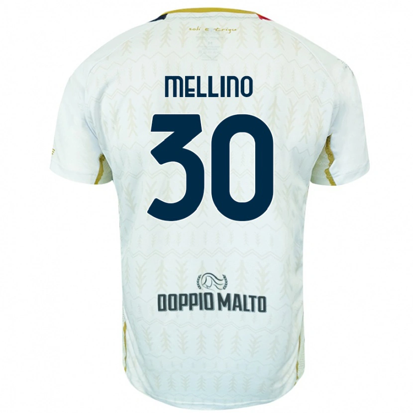 Danxen Niño Camiseta Carlo Mellino #30 Blanco 2ª Equipación 2024/25 La Camisa