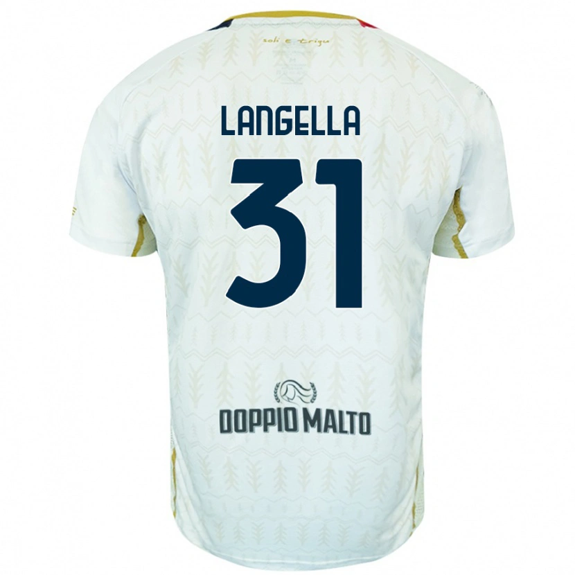 Danxen Niño Camiseta Matteo Langella #31 Blanco 2ª Equipación 2024/25 La Camisa