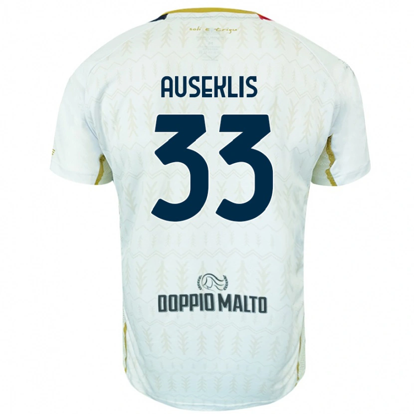 Danxen Niño Camiseta Henrijs Auseklis #33 Blanco 2ª Equipación 2024/25 La Camisa