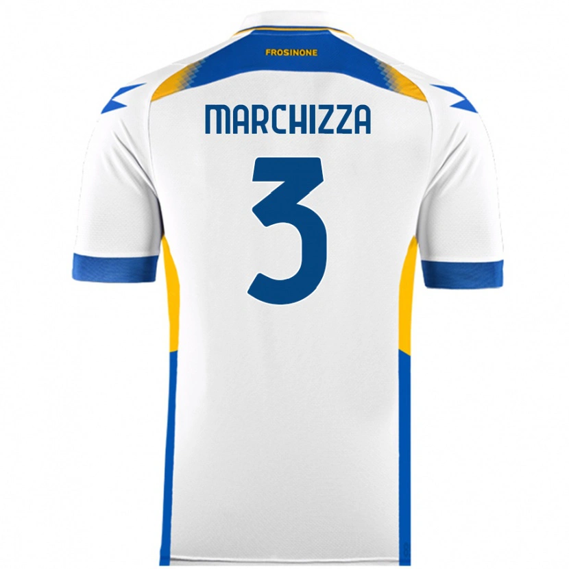 Danxen Niño Camiseta Riccardo Marchizza #3 Blanco 2ª Equipación 2024/25 La Camisa