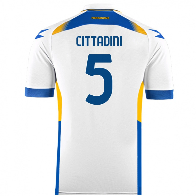 Danxen Niño Camiseta Giorgio Cittadini #5 Blanco 2ª Equipación 2024/25 La Camisa