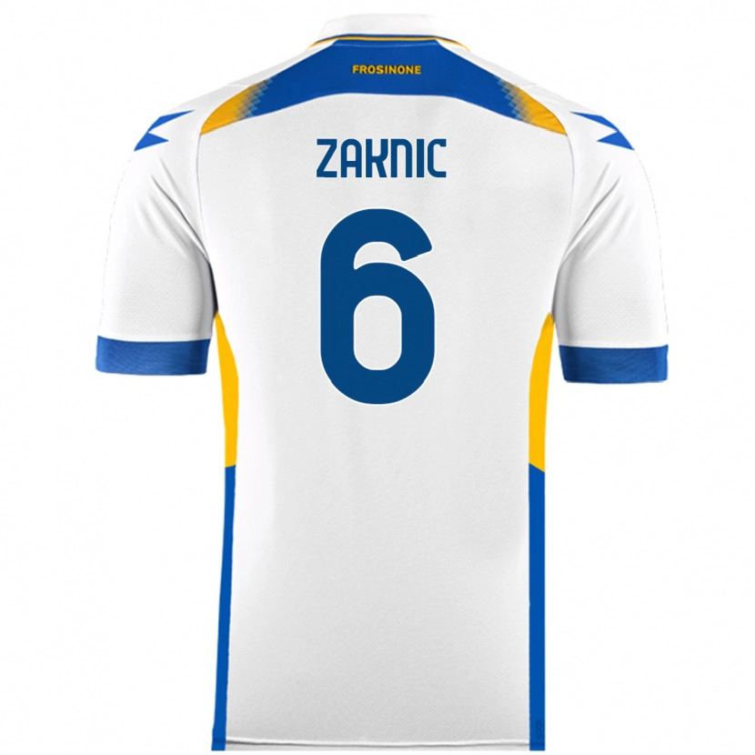 Danxen Niño Camiseta Lazar Zaknic #6 Blanco 2ª Equipación 2024/25 La Camisa