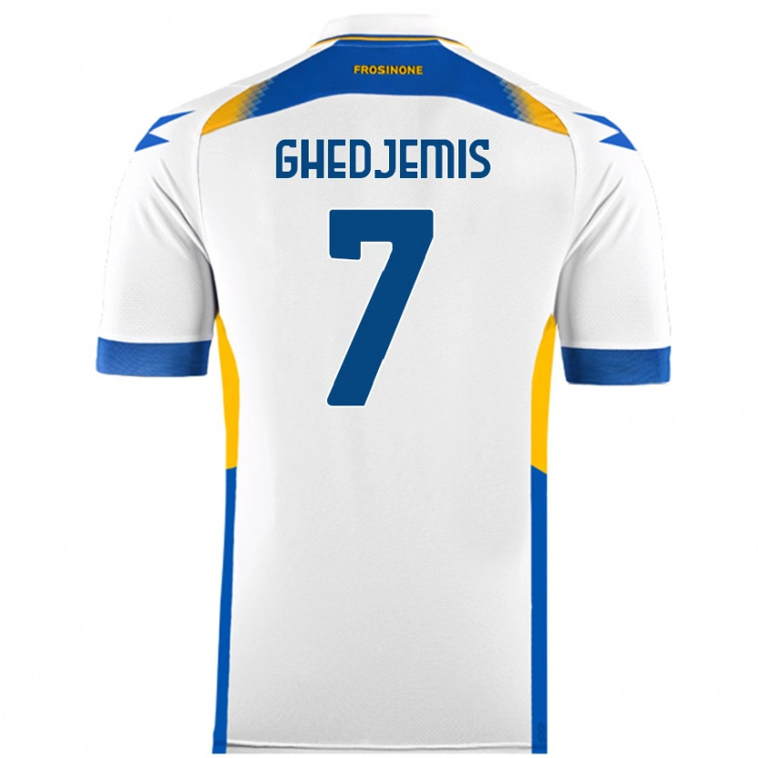 Danxen Niño Camiseta Farès Ghedjemis #7 Blanco 2ª Equipación 2024/25 La Camisa