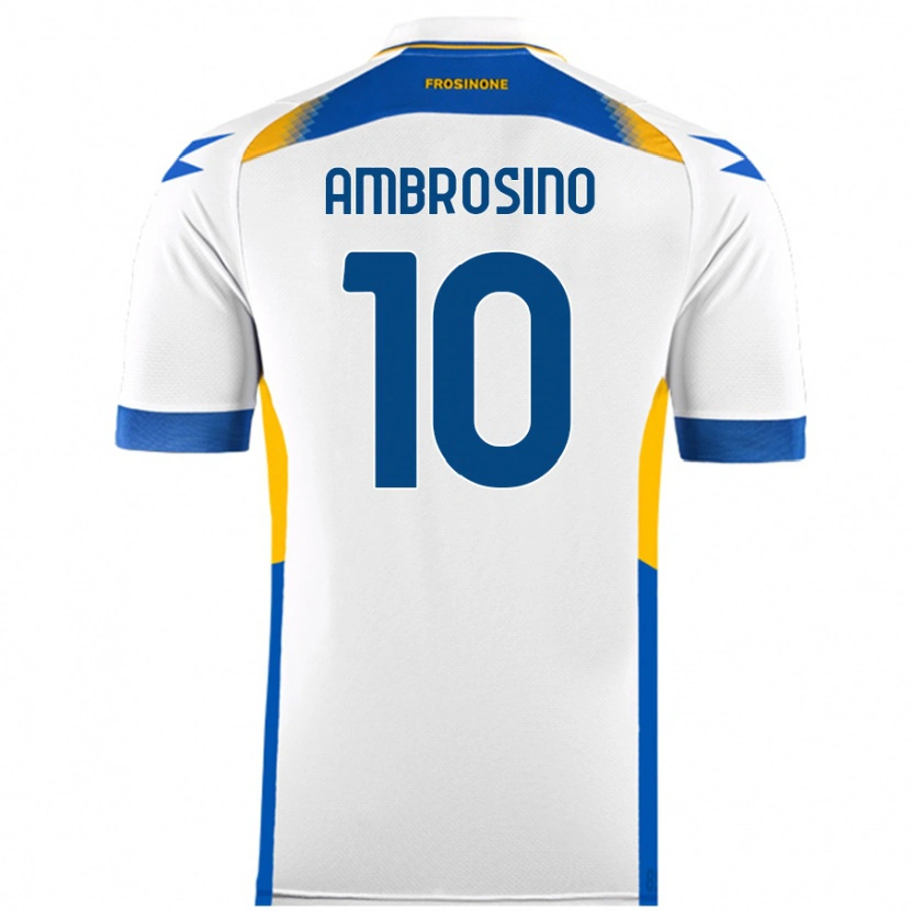 Danxen Niño Camiseta Giuseppe Ambrosino #10 Blanco 2ª Equipación 2024/25 La Camisa