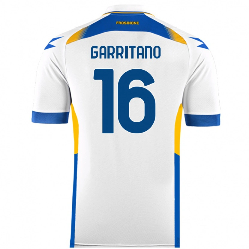 Danxen Niño Camiseta Luca Garritano #16 Blanco 2ª Equipación 2024/25 La Camisa