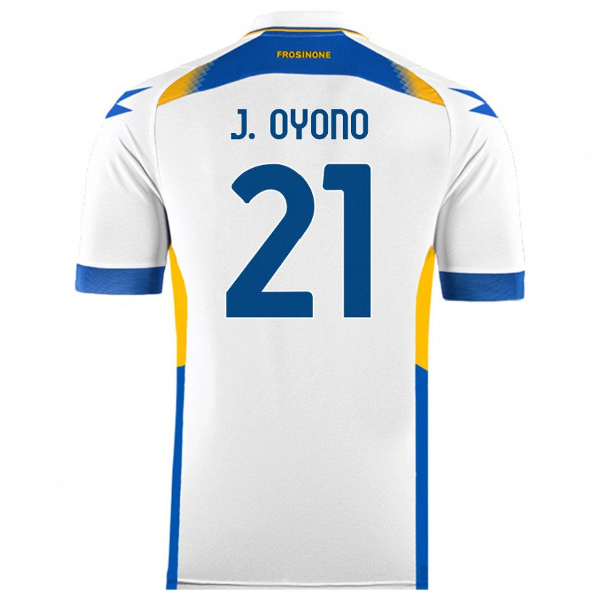 Danxen Niño Camiseta Jérémy Oyono #21 Blanco 2ª Equipación 2024/25 La Camisa