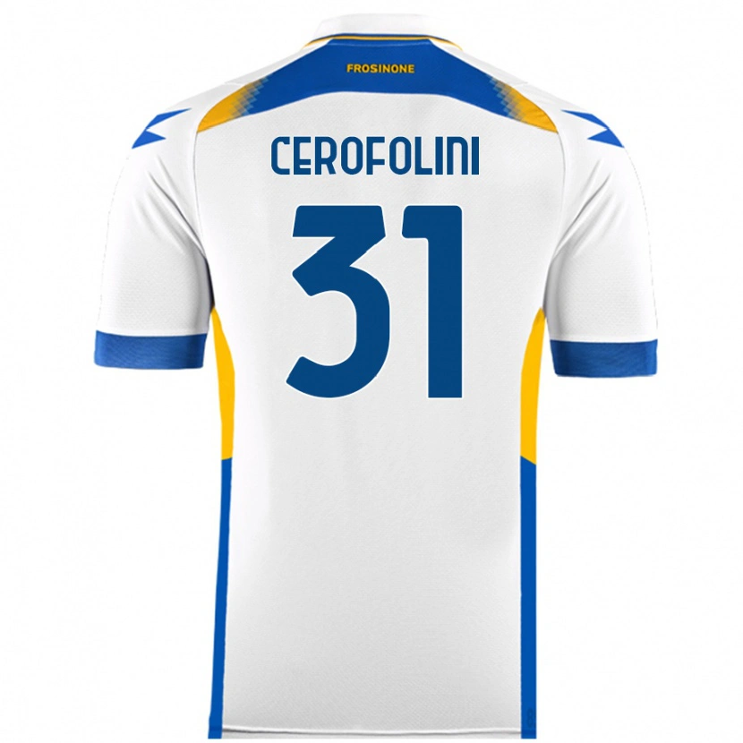 Danxen Niño Camiseta Michele Cerofolini #31 Blanco 2ª Equipación 2024/25 La Camisa