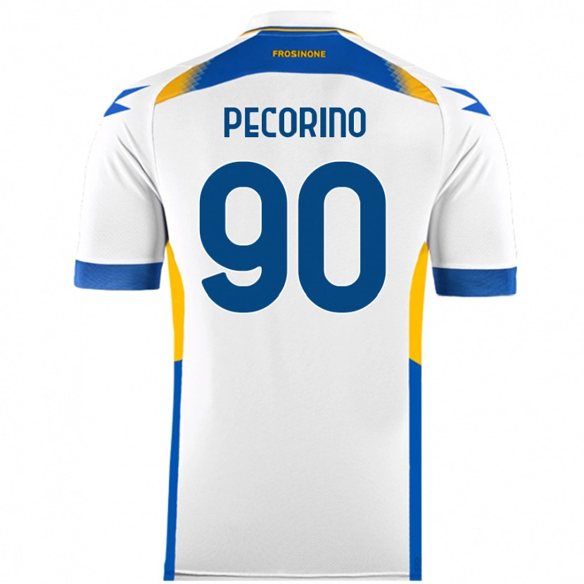 Danxen Niño Camiseta Emanuele Pecorino #90 Blanco 2ª Equipación 2024/25 La Camisa