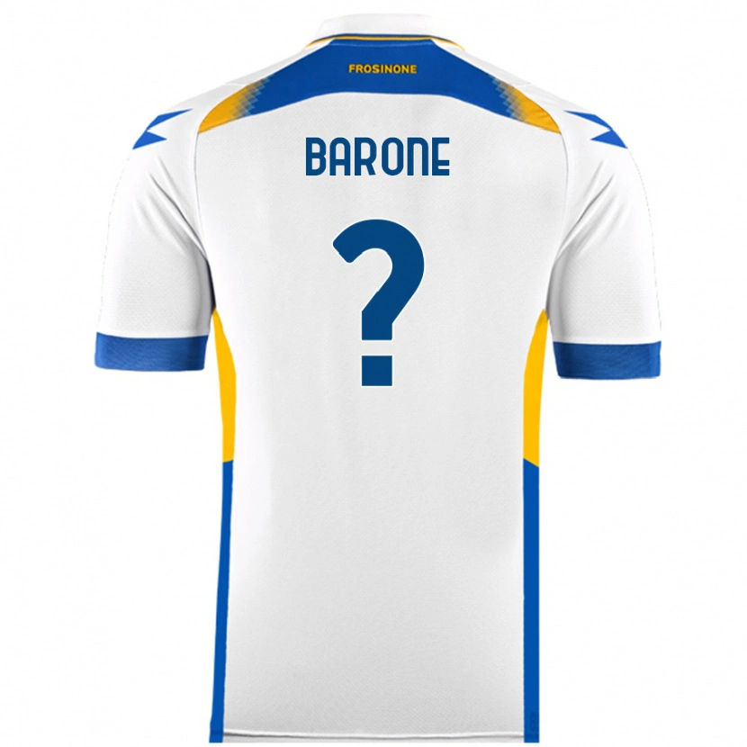 Danxen Niño Camiseta Filippo Barone #0 Blanco 2ª Equipación 2024/25 La Camisa