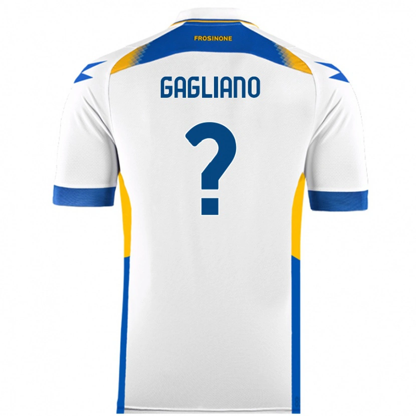 Danxen Niño Camiseta Mattia Gagliano #0 Blanco 2ª Equipación 2024/25 La Camisa