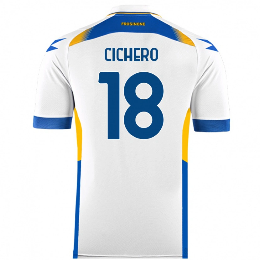 Danxen Niño Camiseta Alejandro Cichero #18 Blanco 2ª Equipación 2024/25 La Camisa