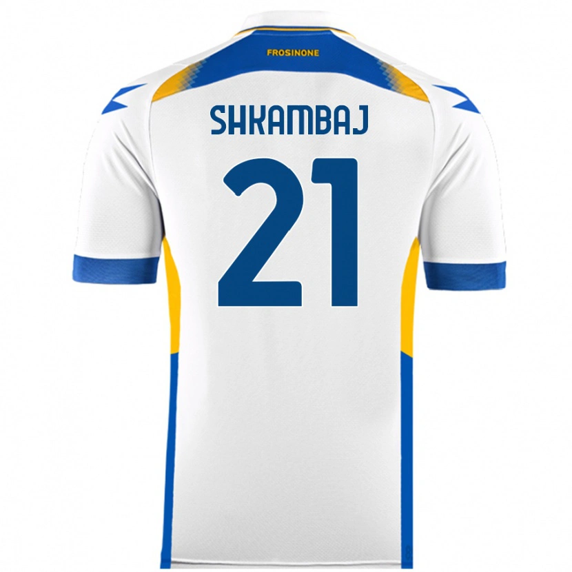 Danxen Niño Camiseta Ardit Shkambaj #21 Blanco 2ª Equipación 2024/25 La Camisa