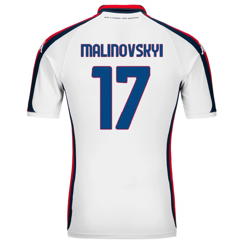 Danxen Niño Camiseta Ruslan Malinovskyi #17 Blanco 2ª Equipación 2024/25 La Camisa