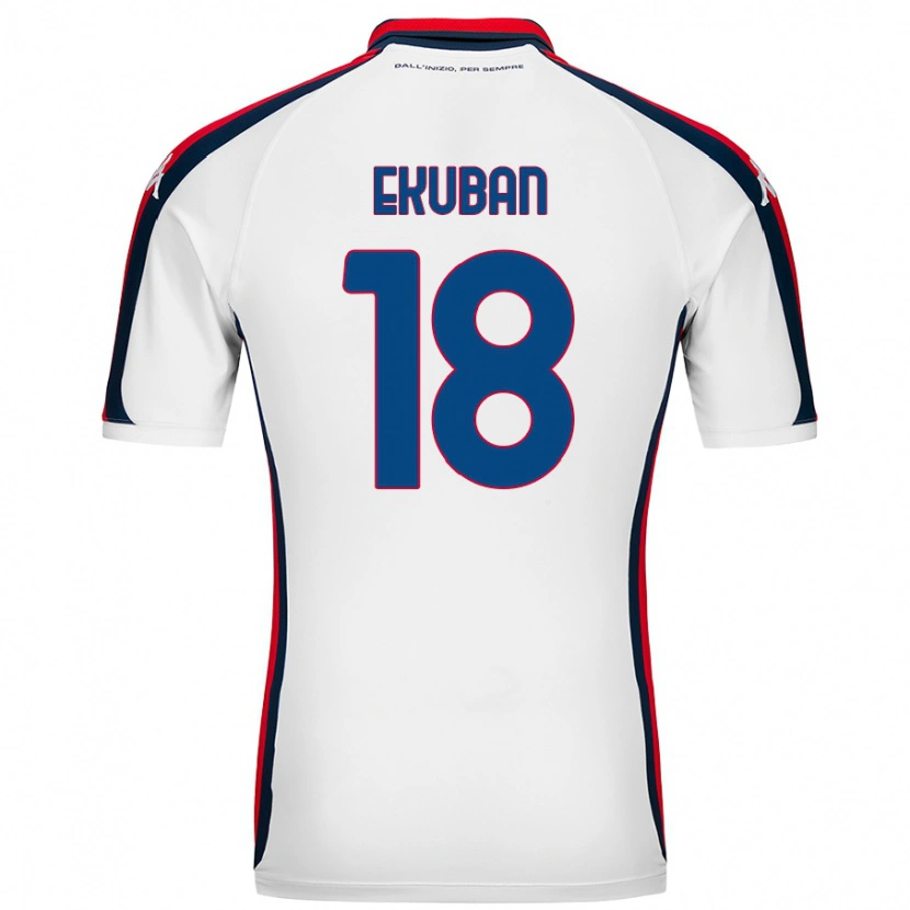 Danxen Niño Camiseta Caleb Ekuban #18 Blanco 2ª Equipación 2024/25 La Camisa