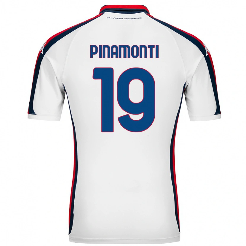 Danxen Niño Camiseta Andrea Pinamonti #19 Blanco 2ª Equipación 2024/25 La Camisa