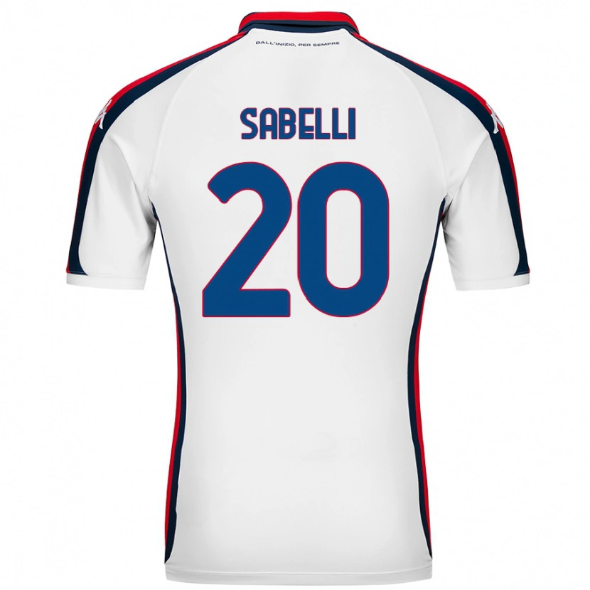 Danxen Niño Camiseta Stefano Sabelli #20 Blanco 2ª Equipación 2024/25 La Camisa