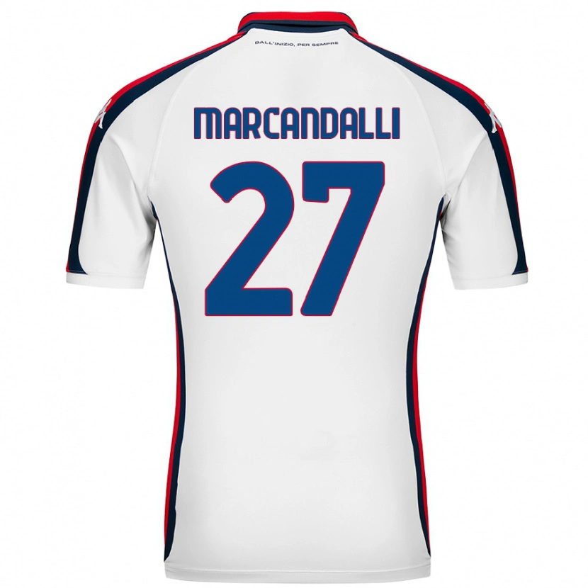 Danxen Niño Camiseta Alessandro Marcandalli #27 Blanco 2ª Equipación 2024/25 La Camisa