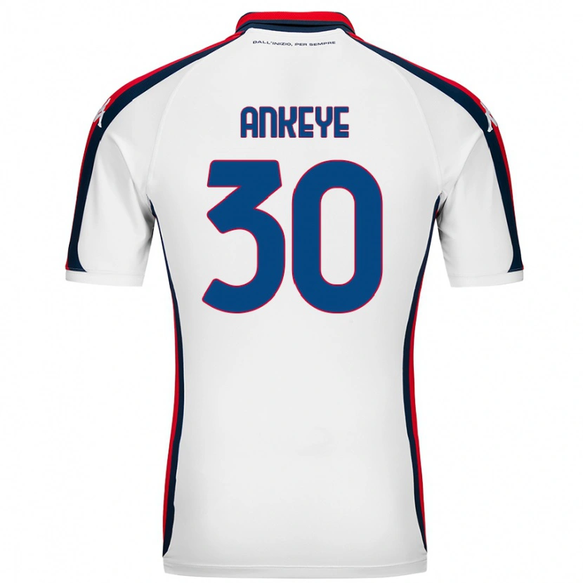 Danxen Niño Camiseta David Ankeye #30 Blanco 2ª Equipación 2024/25 La Camisa