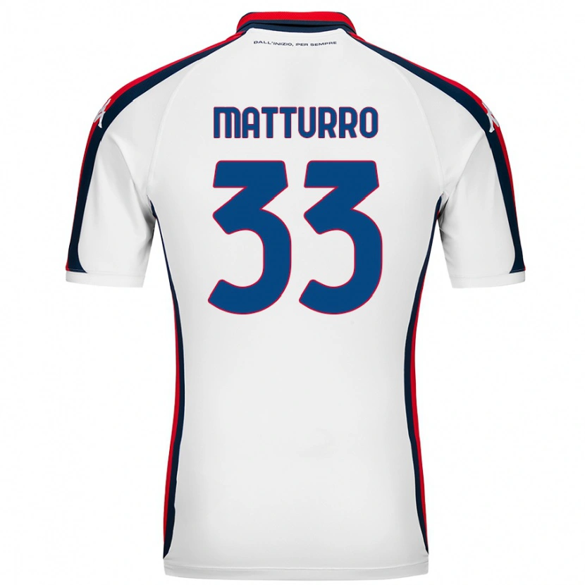 Danxen Niño Camiseta Alan Matturro #33 Blanco 2ª Equipación 2024/25 La Camisa