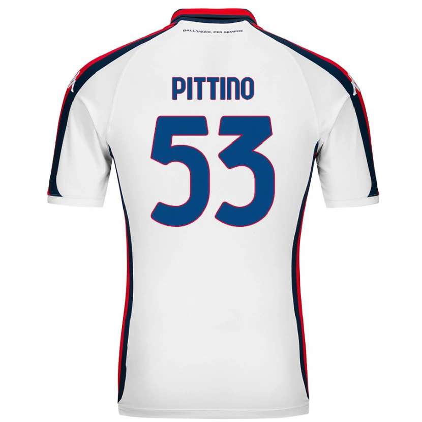 Danxen Niño Camiseta Tommaso Pittino #53 Blanco 2ª Equipación 2024/25 La Camisa