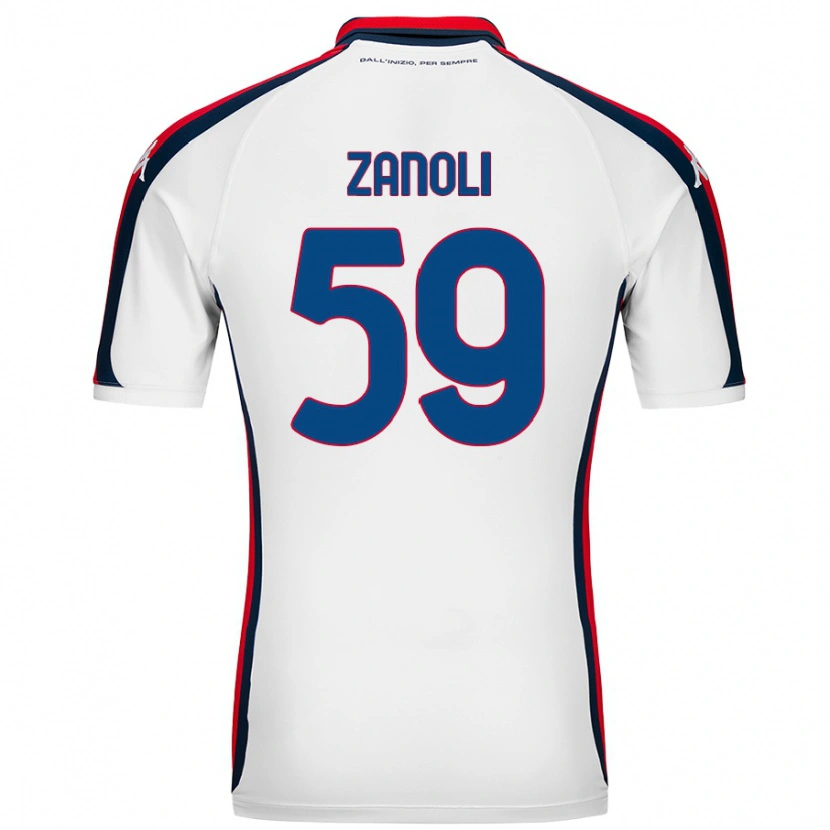 Danxen Niño Camiseta Alessandro Zanoli #59 Blanco 2ª Equipación 2024/25 La Camisa