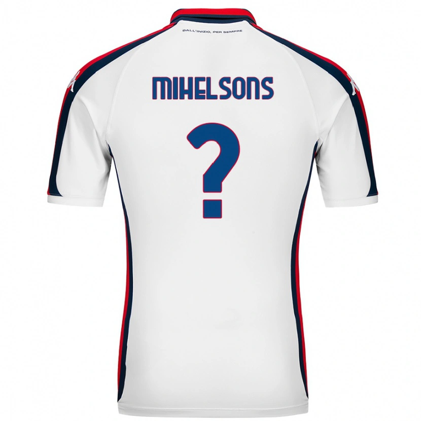 Danxen Niño Camiseta Rendijs Mihelsons #0 Blanco 2ª Equipación 2024/25 La Camisa