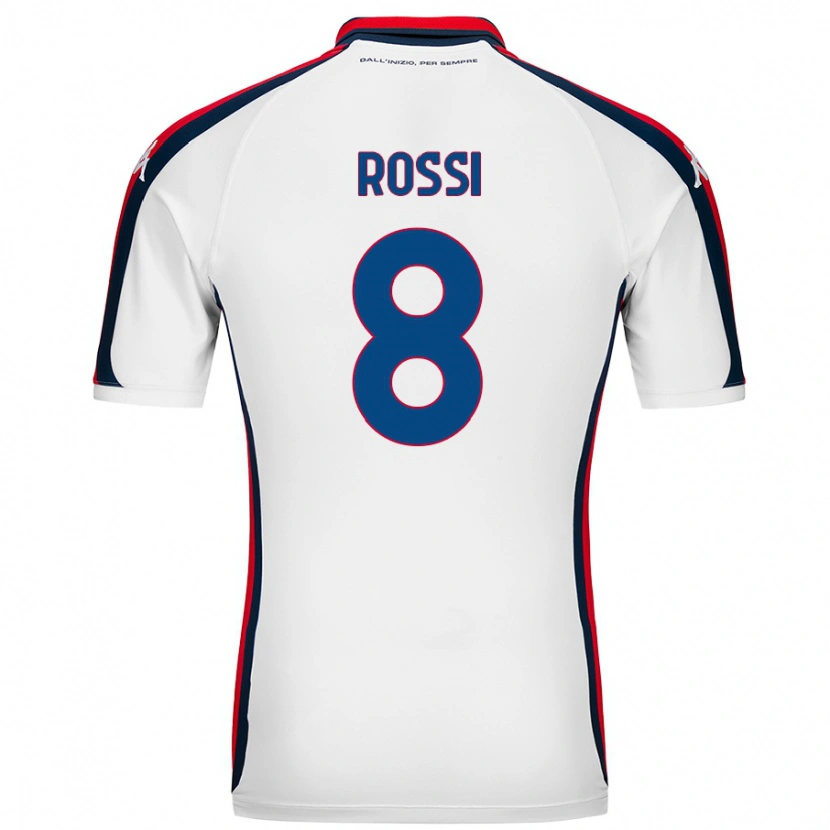 Danxen Niño Camiseta Gianluca Rossi #8 Blanco 2ª Equipación 2024/25 La Camisa