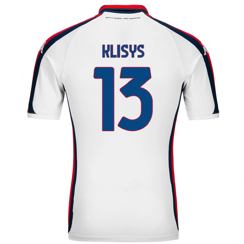 Danxen Niño Camiseta Lukas Klisys #13 Blanco 2ª Equipación 2024/25 La Camisa