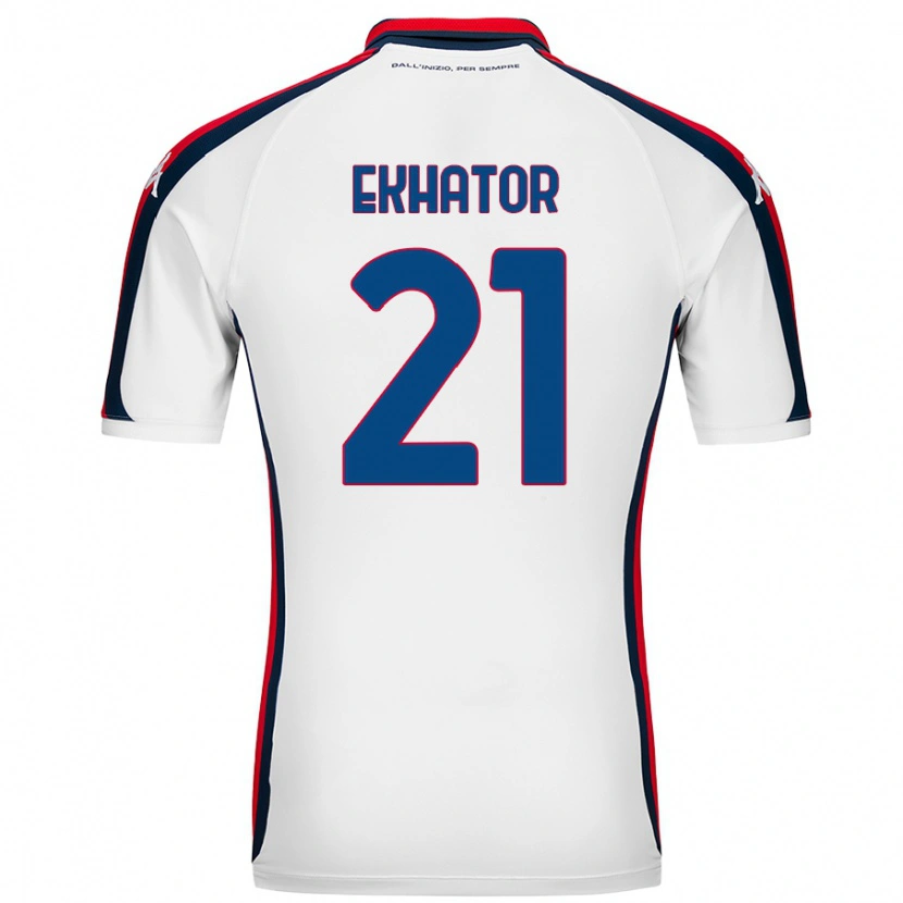 Danxen Niño Camiseta Jeff Ekhator #21 Blanco 2ª Equipación 2024/25 La Camisa