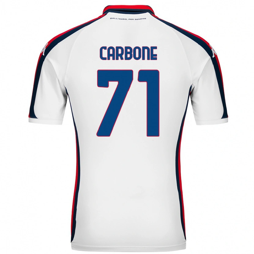 Danxen Niño Camiseta Filippo Carbone #71 Blanco 2ª Equipación 2024/25 La Camisa