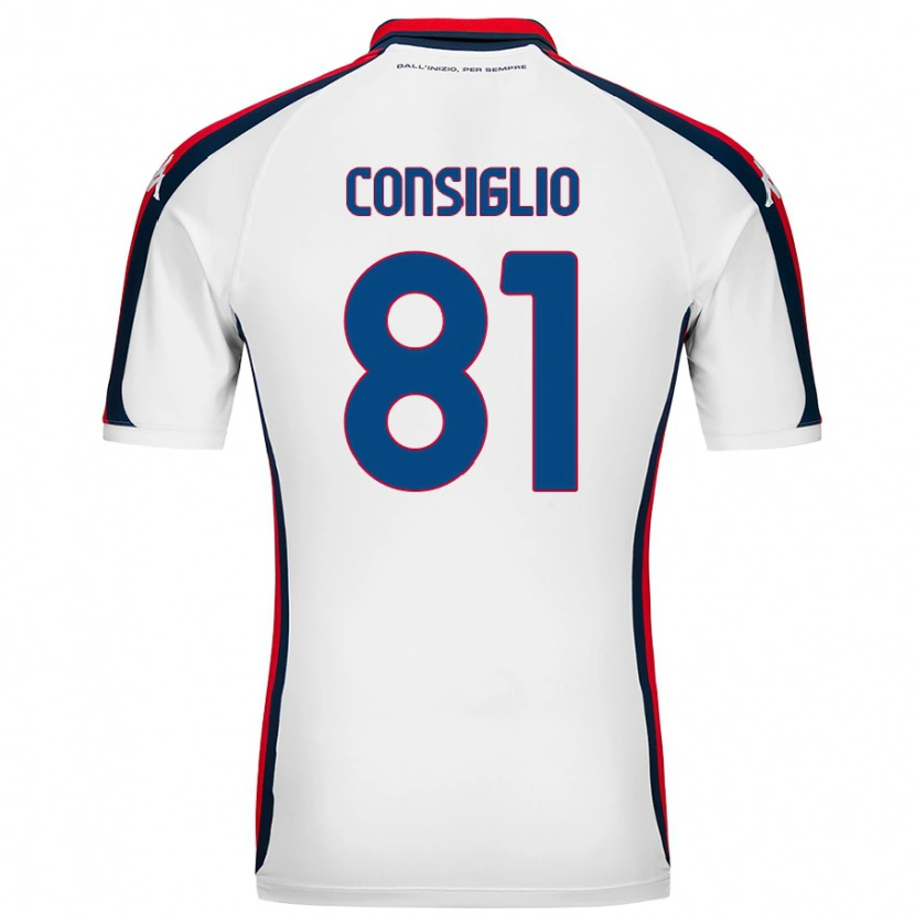 Danxen Niño Camiseta Leonardo Consiglio #81 Blanco 2ª Equipación 2024/25 La Camisa