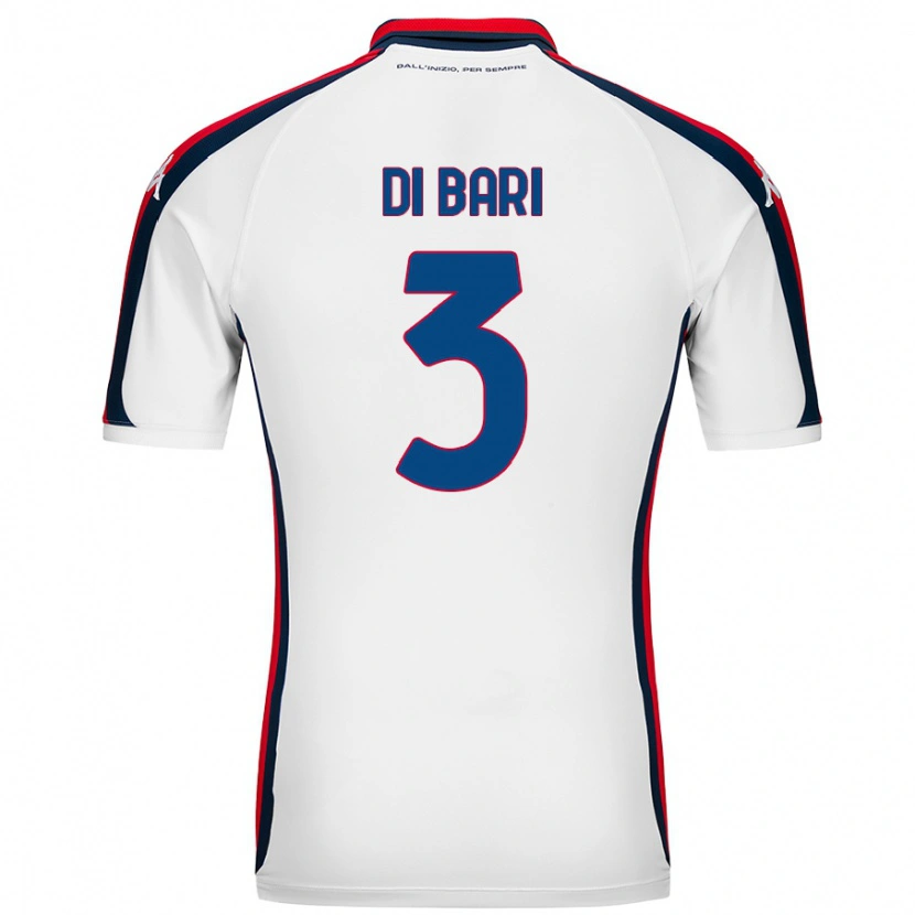 Danxen Niño Camiseta Martina Di Bari #3 Blanco 2ª Equipación 2024/25 La Camisa